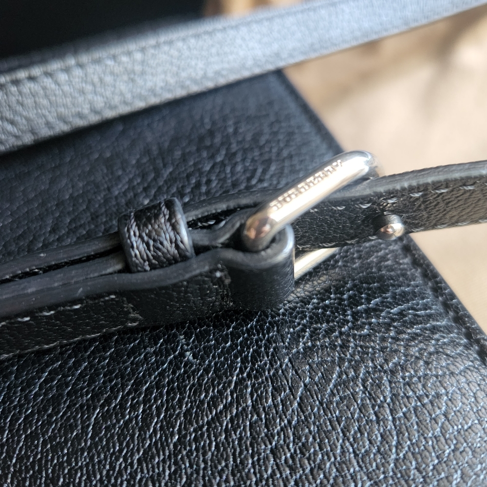 BURBERRY Goatskin Vintage Check Mini D-Ring Bag Black - Picture 9 of 16